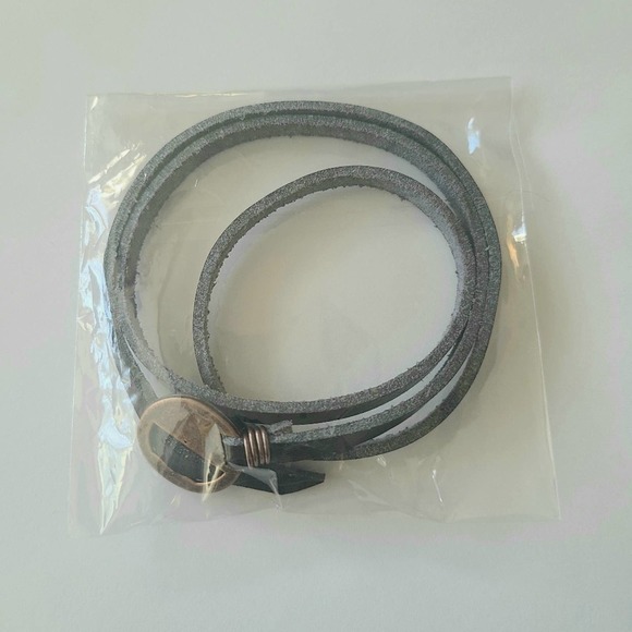 Men's Leather Wrap Bracelet - Dark Brown - Picture 8 of 9